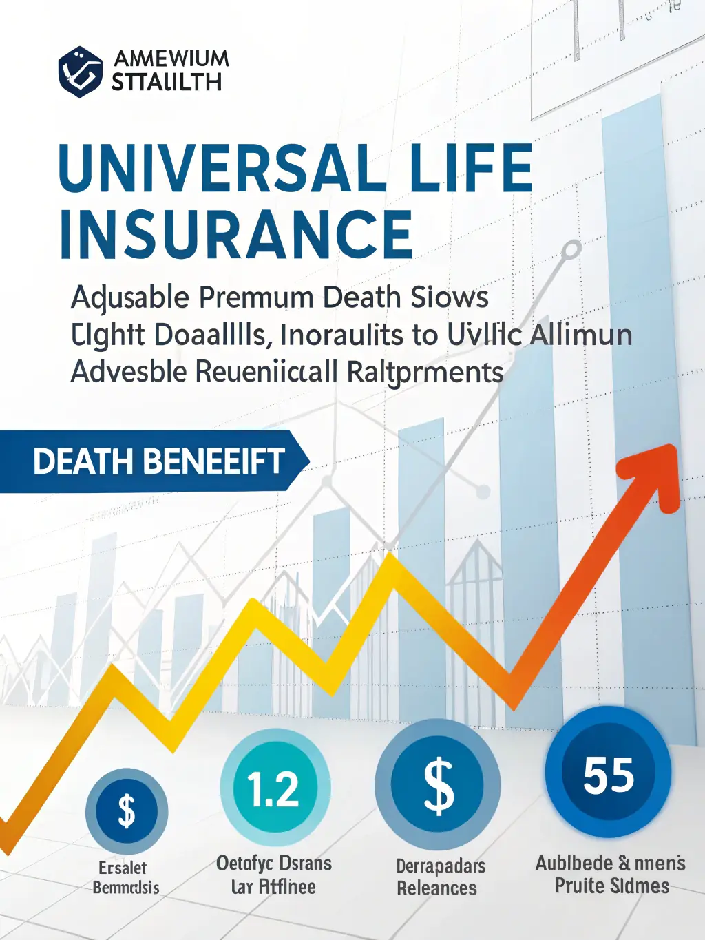 A graphic illustrating the cash value growth of a universal life insurance policy over time, highlighting its flexibility and investment options.